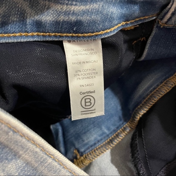 Athleta Sculptek Straight Leg Ankle Jeans Size 0 Light Wash Raw Hem Style 53540 - Picture 12 of 12